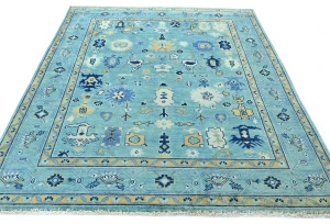 Blue Floral Modern 5X7 Kazak Pakistan Rug