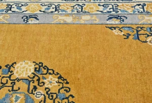 Gold Floral Modern 5X7 Kazak Pakistan Rug