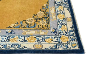 Gold Floral Modern 5X7 Kazak Pakistan Rug