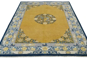 Gold Floral Modern 5X7 Kazak Pakistan Rug