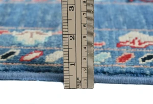 Blue Floral Modern 3X5 Kazak Pakistan Rug