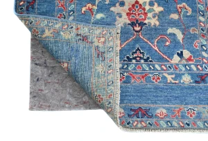 Blue Floral Modern 3X5 Kazak Pakistan Rug