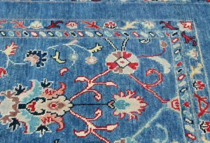 Blue Floral Modern 3X5 Kazak Pakistan Rug