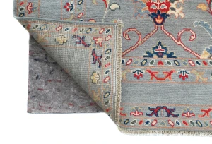 Gray Floral Modern 3X5 Kazak Pakistan Rug