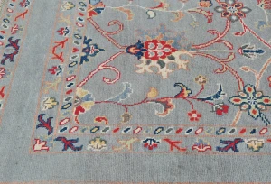 Gray Floral Modern 3X5 Kazak Pakistan Rug