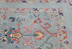 Gray Floral Modern 3X5 Kazak Pakistan Rug