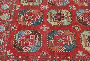 Red Geometric Modern 3X5 Kazak Pakistan Rug