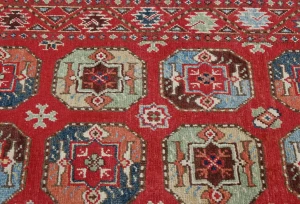 Red Geometric Modern 3X5 Kazak Pakistan Rug
