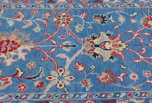 Blue Floral Modern 3X5 Kazak Osuhak Pakistan Rug