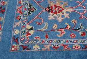 Blue Floral Modern 3X5 Kazak Osuhak Pakistan Rug