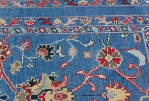 Blue Floral Modern 3X5 Kazak Osuhak Pakistan Rug