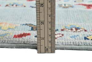 Gray Floral Modern 3X5 Kazak Oushak Pakistan Rug