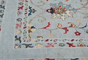 Gray Floral Modern 3X5 Kazak Oushak Pakistan Rug