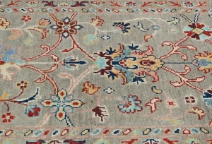 Brown Floral Modern 3X5 Kazak Oushak Pakistan Rug