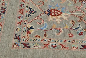 Brown Floral Modern 3X5 Kazak Oushak Pakistan Rug