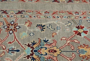Brown Floral Modern 3X5 Kazak Oushak Pakistan Rug