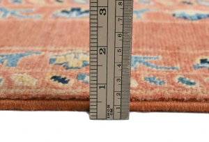 Orange Floral Modern 3X5 Kazak Oushak Pakistan Rug