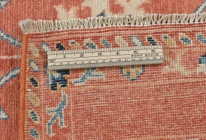 Orange Floral Modern 3X5 Kazak Oushak Pakistan Rug