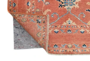 Orange Floral Modern 3X5 Kazak Oushak Pakistan Rug