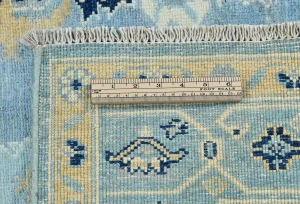 Blue Floral Modern 4X5 Kazak Oushak Pakistan Rug