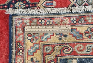 Red Geometric Modern 4X6 Kazak Oushak Pakistan Rug