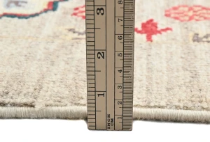 Beige Floral Modern 4X6 Kazak Oushak Pakistan Rug