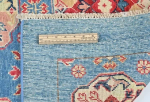 Blue Geometric Modern 4X6 Kazak Pakistan Rug