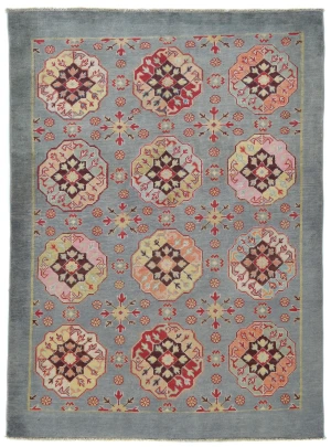 Geometric Modern 4X6 Kazak Oushak Pakistan Rug