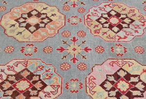 Geometric Modern 4X6 Kazak Oushak Pakistan Rug