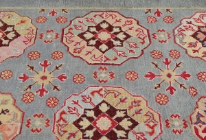 Geometric Modern 4X6 Kazak Oushak Pakistan Rug