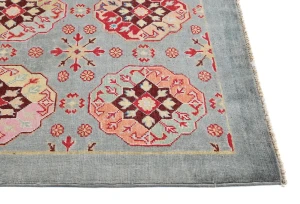 Geometric Modern 4X6 Kazak Oushak Pakistan Rug