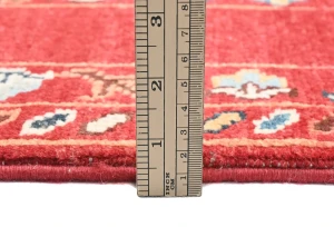 Red Floral Modern 4X6 Kazak Oushak Pakistan Rug