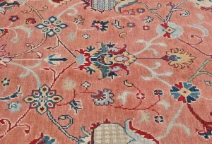 Coral Floral Modern 4X6 Kazak Oushak Oriental Rug