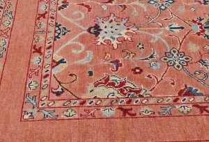 Coral Floral Modern 4X6 Kazak Oushak Oriental Rug