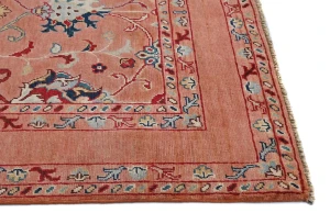 Coral Floral Modern 4X6 Kazak Oushak Oriental Rug