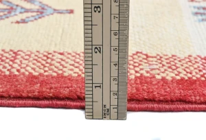 Multicolored Geometric Modern 4X6 Kazak Oushak Oriental Rug