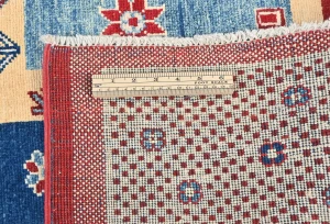 Multicolored Geometric Modern 4X6 Kazak Oushak Oriental Rug