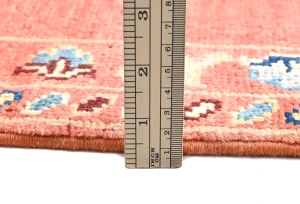 Orange Tribal Floral 4X6 Kazak Peshawar Oriental Rug