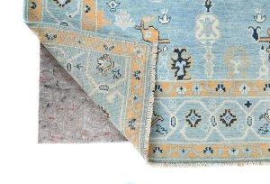 Light Blue Floral Modern 4X6 Oushak Kazak Pakistan Oriental Rug