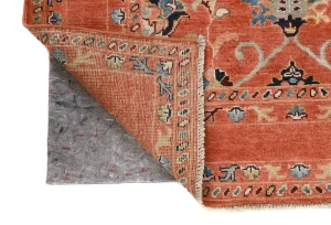 Orange Floral Modern 4X6 Kazak Osuhak Pakistan Rug