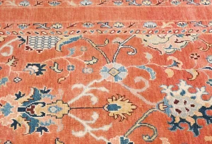 Orange Floral Modern 4X6 Kazak Osuhak Pakistan Rug