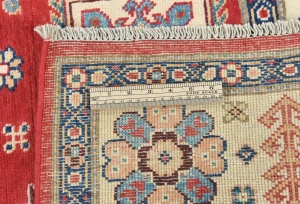 Red Modern Geometric 6X9 Kazak Oushak Pakistan Rug