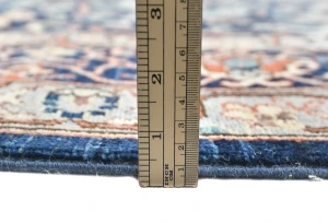Dark Navy Pictorial Tribal 9X12 Oushak Oriental Rug
