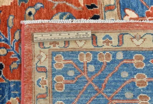 Orange Pictorial Tribal 9X12 Oushak Oriental Rug