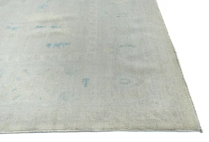 Muted Beige Floral Transitional 10X14 Oushak Oriental Rug