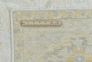 Muted Beige Floral Transitional 9X12 Oushak Oriental Rug