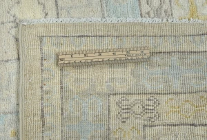 Muted Beige Floral Transitional 9X12 Oushak Oriental Rug