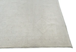 Muted Gray Floral Transitional 9X12 Oushak Oriental Rug