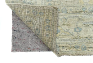 Muted Beige Floral Transitional 8X10 Oushak Oriental Rug