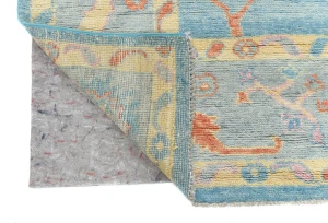 Muted  light blue Floral Transitional 8X10 Oushak Oriental Rug